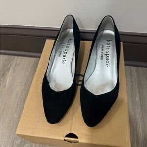 Kate Spade Black Suede Heels